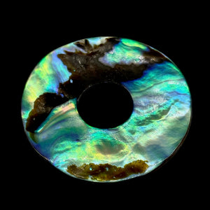 Dramatic Natural Rainbow Abalone 35mm Pi Circle! 3150C