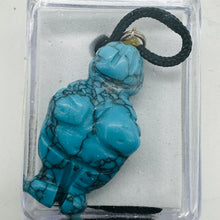 Load image into Gallery viewer, Goddess Howlite Stone Pendant Necklace | 3/4' Long | Blue, Black | 1 Pendant |
