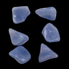 Load image into Gallery viewer, Chalcedony Gemstone 43g Nugget Beads | 26x22x9 to 23x20x11mm | Blue | 6 Beads |
