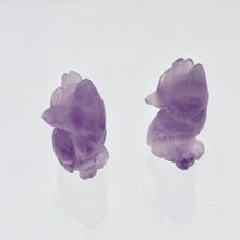 Load image into Gallery viewer, Howling 2 Carved Amethyst Wolf / Coyote Beads | 21x11x8mm | Purple
