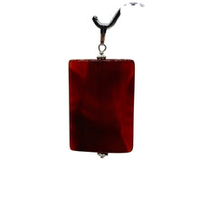 Load image into Gallery viewer, Carnelian Rectangle Cut 14kgf Pendant | 2&quot; Long | 37x22mm (Carnelian) | Orange |
