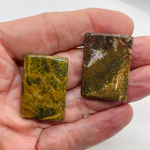 Load image into Gallery viewer, Wild Red Devil Jasper Rectangle Pendant Bead Pair | 38x25x6mm | 2 Beads |
