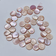 Load image into Gallery viewer, Premium Pink Mother of Pearl Shell 18x15.5mm Briolette Bead Strand 104362

