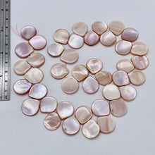Load image into Gallery viewer, Premium Pink Mother of Pearl Shell 18x15.5mm Briolette Bead Strand 104362

