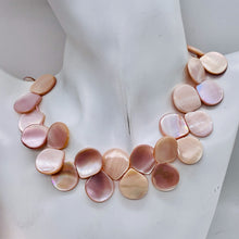 Load image into Gallery viewer, Premium Pink Mother of Pearl Shell 18x15.5mm Briolette Bead Strand 104362
