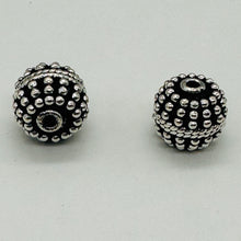 Load image into Gallery viewer, Bali Beads of Incredible Solid Sterling Silver | 12x11mm | 6 gram each| 2 Beads|
