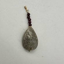 Load image into Gallery viewer, Feldspar Quartz Sterling Silver Oval Pendant | 1 3/4&quot; Long | Gray, White |
