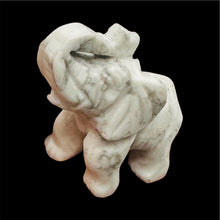 Load image into Gallery viewer, Trumpeting Elephant Carved Figurine | 1 Figurine| | 2 1/4 x 1 3/8" | White, Gray
