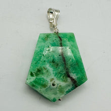 Load image into Gallery viewer, Chrysoprase Carved Sterling Silver Drop Pendant | 2" Long | Green |
