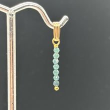 Load image into Gallery viewer, Sapphire AAA Faceted Bead Yellow Gold Pendant | Blue, Dark Blue | 1" Long|
