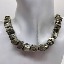 Load image into Gallery viewer, Pyrite Crystals Nugget 18&quot; Strand | 19x13 to 13x10 | Silver Gold | 38 Beads|
