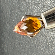 Load image into Gallery viewer, Sapphire, Faceted Padparadscha .88ct Briolette Pendant Bead | 6x4mm| Orange| 1 |
