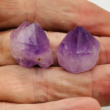 Load image into Gallery viewer, Amethyst Natural Crystals Parcel | 21x18x15 and 19x16x16mm | Purple | 2 Beads |

