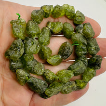 Load image into Gallery viewer, Garnet Nugget Strand | 16&quot; Long | 12x10x8 to 10x8x6mm | Green | 33 Beads |
