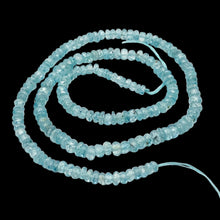 Load image into Gallery viewer, 78.9cts Natural Blue Zircon 4x2.5-3x1.5mm Graduated Faceted Bead Strand 10845
