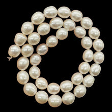 Load image into Gallery viewer, White Pear Shaped 9mm to 12mm FW Pearls Strand 103104
