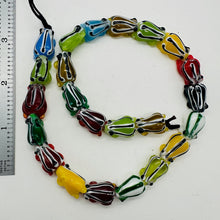 Load image into Gallery viewer, Frog Lampwork Jumping Froggie Bead Strand| Multi-Color | 17mm Long | 23 Beads |
