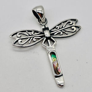 Dragonfly Sterling Silver Charm | 1 1/4" Long | Silver | 1 Pendant |