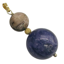Load image into Gallery viewer, Charoite, Peruvian Opal 14K Gold Filled Pendant | Purple, Pink | 1 7/8&quot; Long |
