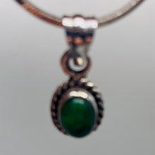Load image into Gallery viewer, Green Agate Sterling Silver Drop Pendant | 3/4&quot; Long | Green | 1 Pendant |
