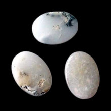 Load image into Gallery viewer, Soothing White Dendritic Opal Flat Oval Beads | 25x18x6mm | 3 Beads |
