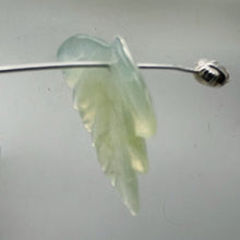 Load image into Gallery viewer, Carved Serpentine New Jade Leaf Bead Set | 27x24x4mm | 2 Beads |
