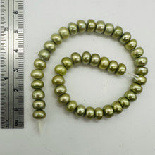 Load image into Gallery viewer, Dubai Pistachio Fresh Water Pearl Half Strand | 7x5mm | Green } 42 Pearls |
