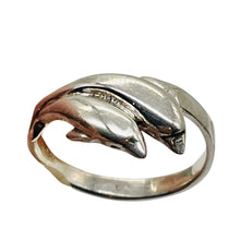Load image into Gallery viewer, Sterling Silver Leaping Dolphins Ring | Size 7.5 | Silver | 1 Ring |
