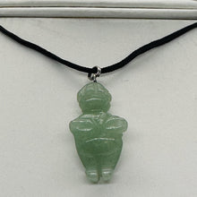 Load image into Gallery viewer, Aventurine Stone Goddess of Willendorf Pendant Necklace | 3/4&#39; Long | Green |
