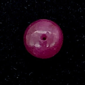 1.35cts Gemmy Natural Ruby 5.25x3.5mm Smooth Roundel Bead 9888