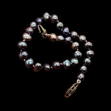 Load image into Gallery viewer, Blue Peacock Baroque Pearl Bracelet with Sterling Silver Clasp | 7" Length |
