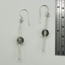 Load image into Gallery viewer, Sparkling Actinolite Quartz Sterling Silver Earrings | 2&quot; long | 1 Pair |
