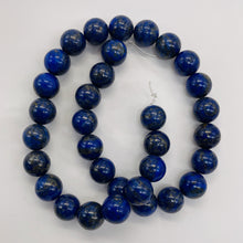Load image into Gallery viewer, Stunning Natural Lapis 12mm Round Bead Strand 110417
