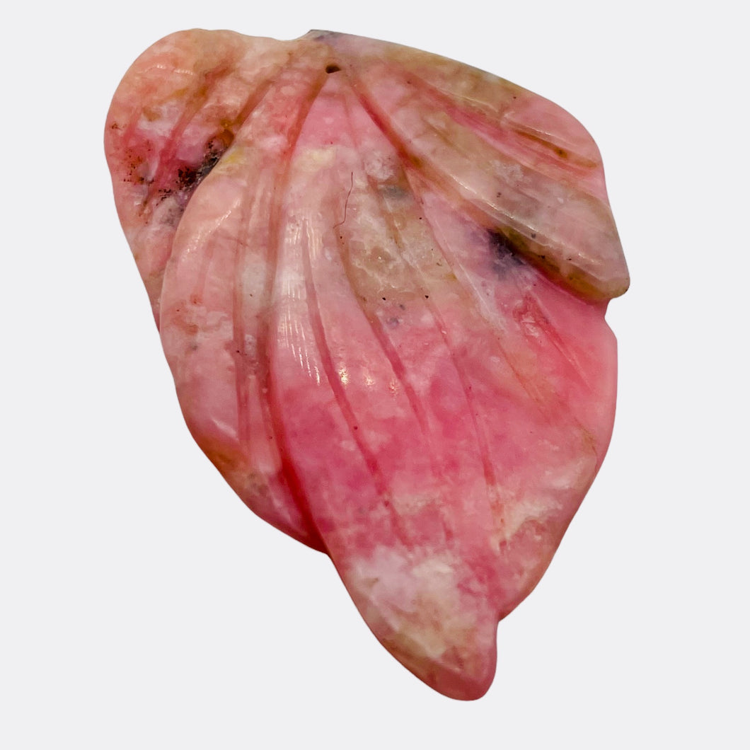 Peruvian Opal Flower Pendant | 46x31x5mm | 30 cts | Pink | 1 Bead |