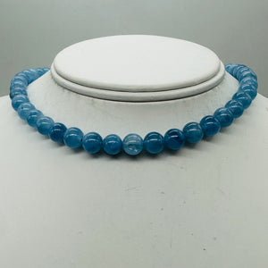 Aquamarine AAA 8mm Round Bead Strand | 16" Long | Blue | 50 Beads |
