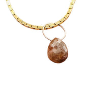 Load image into Gallery viewer, Champagne Diamond Faceted .52ct Briolette Pendant| 5x3.3mm|Pink tint| 1 Pendant
