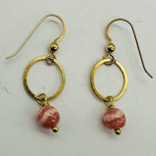 Load image into Gallery viewer, Natural AAA Rhodocrosite and 14Kgf Earrings 308672
