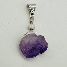 Load image into Gallery viewer, Amethyst Natural Crystal Sterling Silver Pendant | 1 1/2&quot; Long | Purple |
