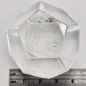 Rock Crystal 80g Dodecahedron | 36mm | Clear | 1 Figurine |