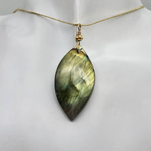 Load image into Gallery viewer, Labradorite 14K Gold Filled Drop Pendant | 2 1/4&quot; Long | 510958G4 | Premiumbead
