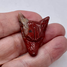 Load image into Gallery viewer, Red Jasper Carving Wolf Head Pendant Bead | 40x30x10mm | Red | 1 Bead |
