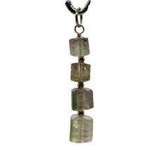 Load image into Gallery viewer, Natural Watermelon Tourmaline 14K Gold Filled Pendant | Pale Green, Clear, Pink|
