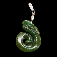 Load image into Gallery viewer, Jade Maori Manaia Sterling Silver Pendant | Green | 1 1/2&quot; Long | 1 Pendant |
