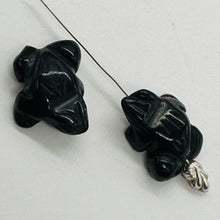 Load image into Gallery viewer, Charming Onyx Stone Frog Animal Beads | Black| | 20x18x9.5mm | Black
