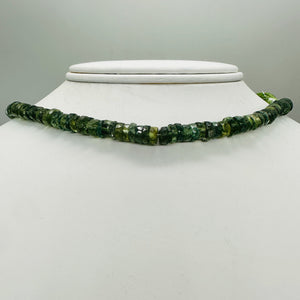 Tsavorite Garnet 6x2mm Faceted Rondelle Bead Strand | 1" Long | Green| 80 Beads|