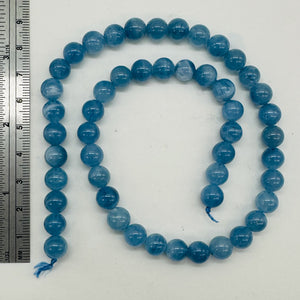 Aquamarine AAA 8mm Round Bead Strand | 16" Long | Blue | 50 Beads |