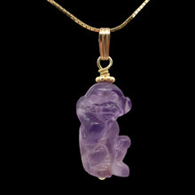 Load image into Gallery viewer, Amethyst Monkey 14kgf Pendant Necklace | Semi Precious Stone Jewelry | 1 Pendant
