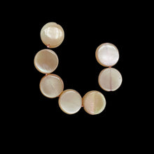 Load image into Gallery viewer, 8 Pink Mother of Pearl Coin Beads 8mm Genuine Shell Jewelry Making Philippines
