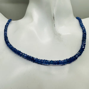 Tanzanite Faceted Graduated Rondelle Bead 17" Strand | 5x3 to 3x2mm | 190 Beads|