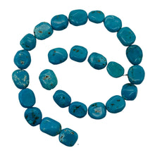 Load image into Gallery viewer, Natural Turquoise Flat, Smooth Nuggety Bead Strand 109352
